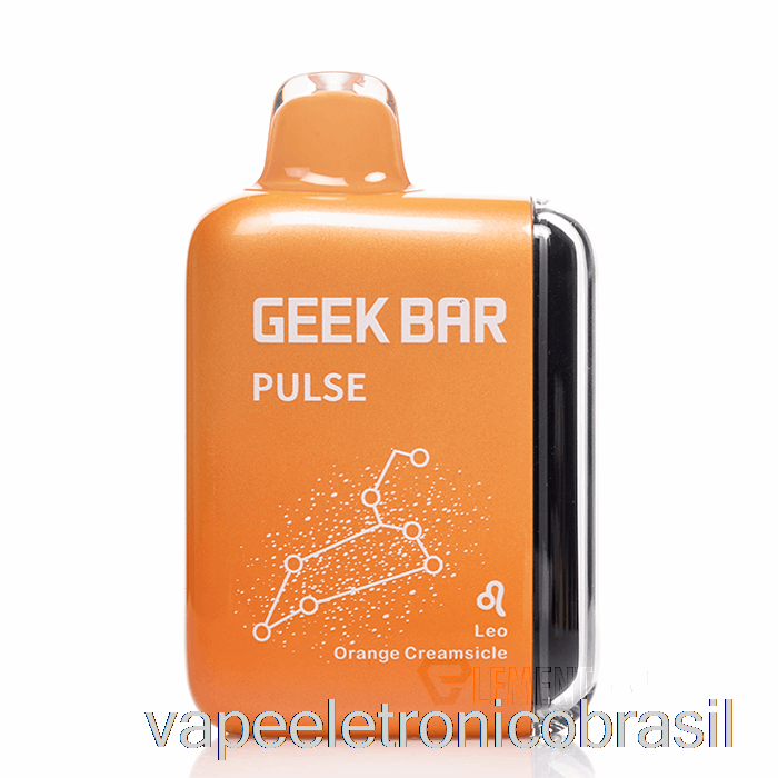 Vape Recarregável Geek Bar Pulse 15000 Creme Descartável Laranja